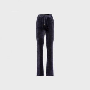 Jane Velour Pant - Navy