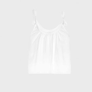 Laura Tie Top White, One Size