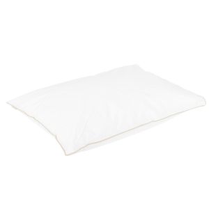 Percale Øko Putevar hvit m/beige piping,50x70