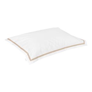 Percale Øko Putevar m/beige bånd,50x70